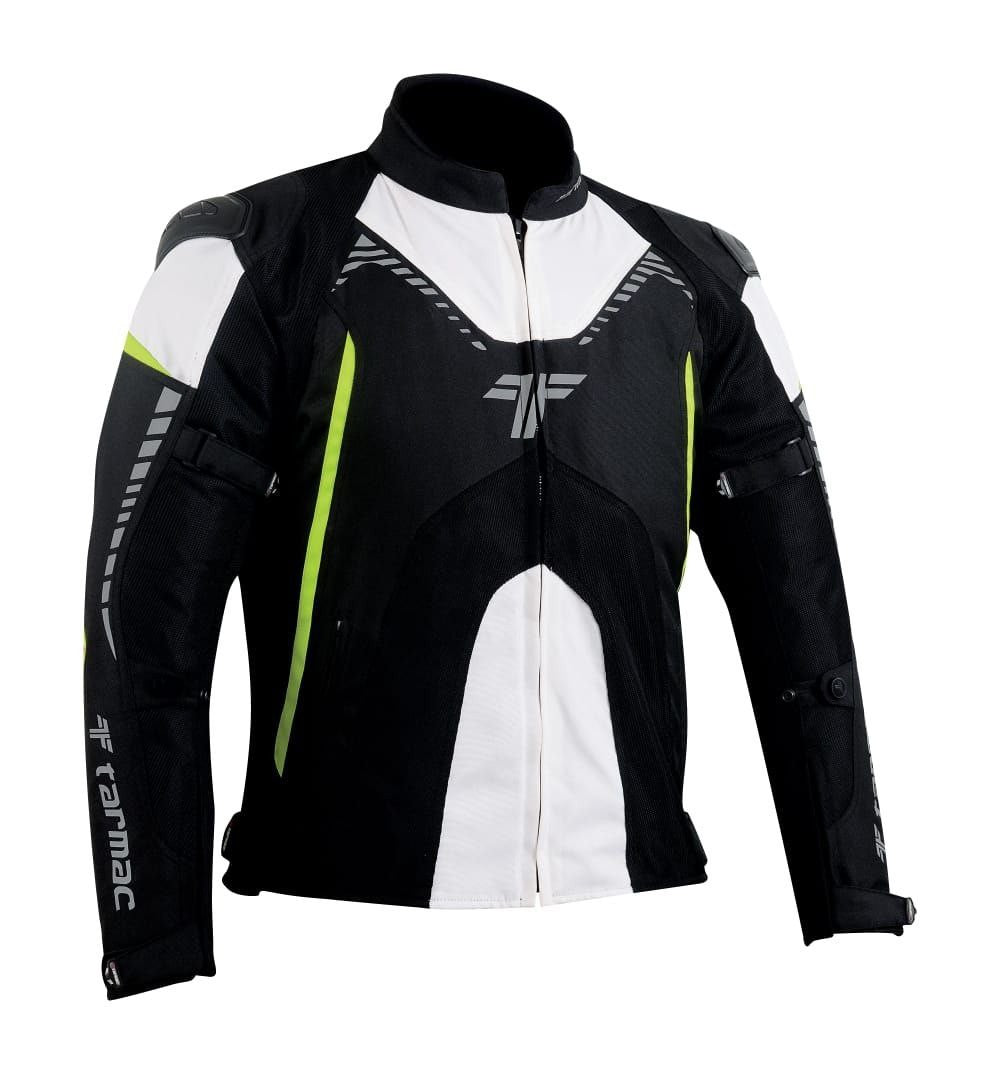 Tarmac Corsa Black/White/Fluorescent Jacket Level 2 + PU chest protectors