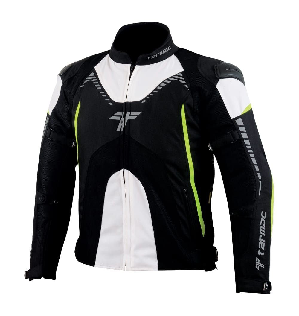 Tarmac Corsa Black/White/Fluorescent Jacket Level 2 + PU chest protectors