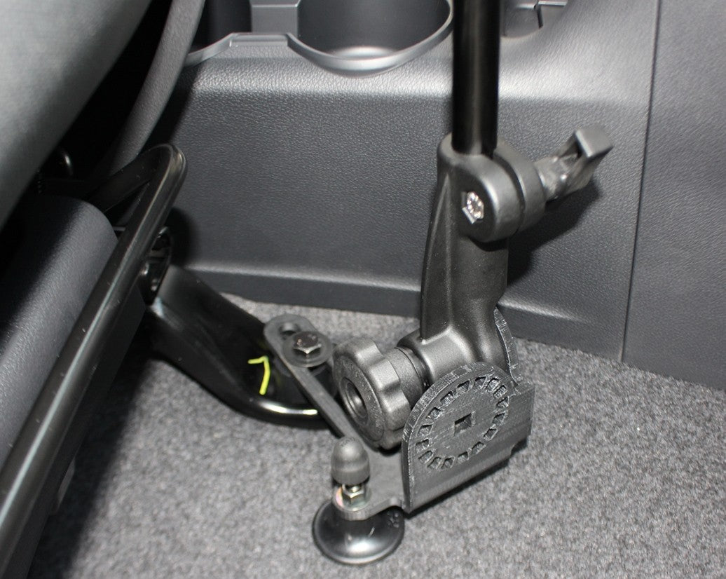 RAM Universal No-Drill™ RAM POD HD Vehicle Mount with Double Socket Arm & 3.625" Square Base (VESA 75mm X 75mm Hole Pattern)