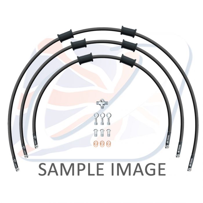 Venhill Yamaha Front Brake3 Hosekit Chrome YAM-8009F-CL