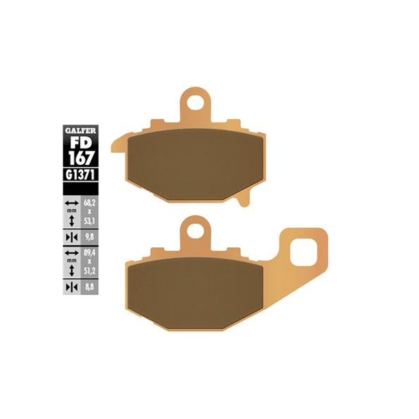 Galfer FD167G1371 Sintered Street Rear Brake Pads