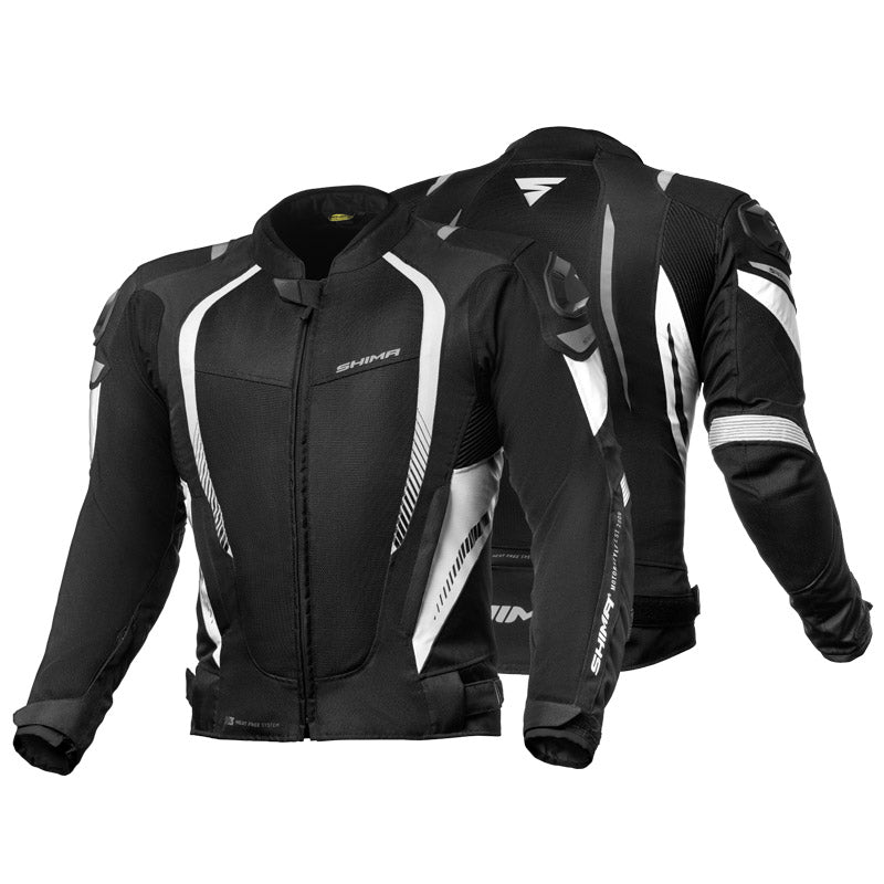 Shima Mesh Pro Sports Riding Jacket Black White