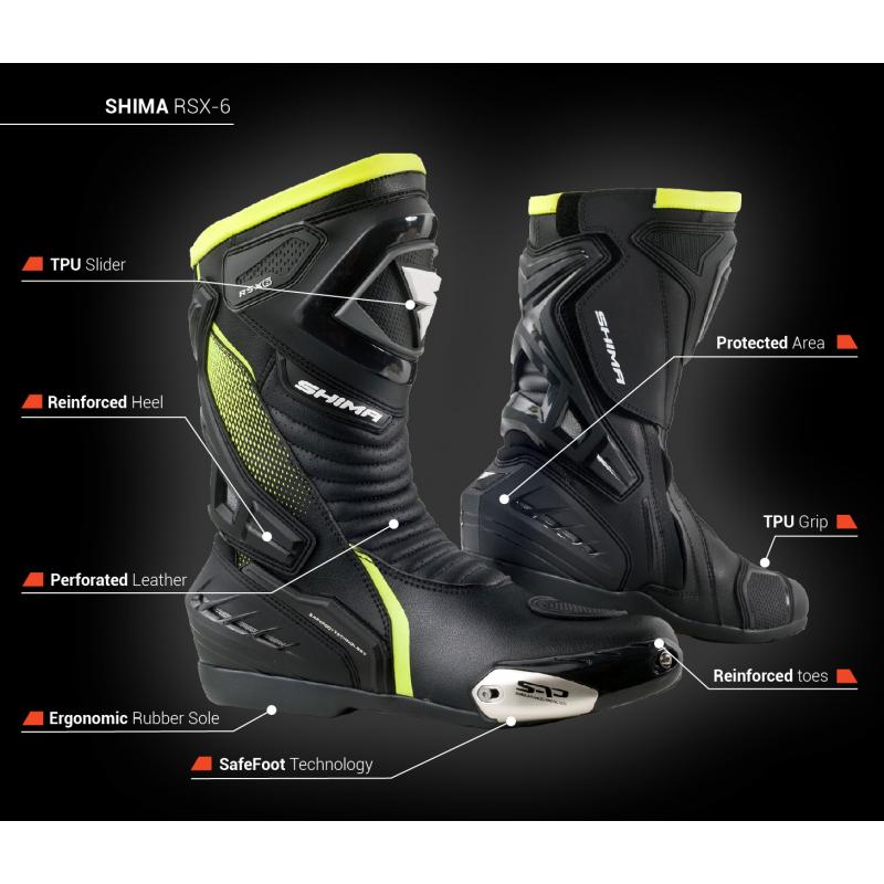 Shima RSX-6 Men Fluro Riding Boots