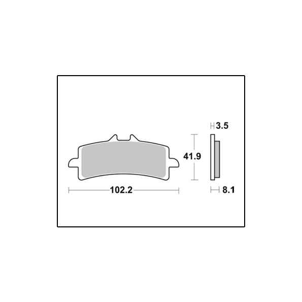 SBS 841DS-2 Dual Sintered Front Racing Brake Pads for Brembo Racing Calipers