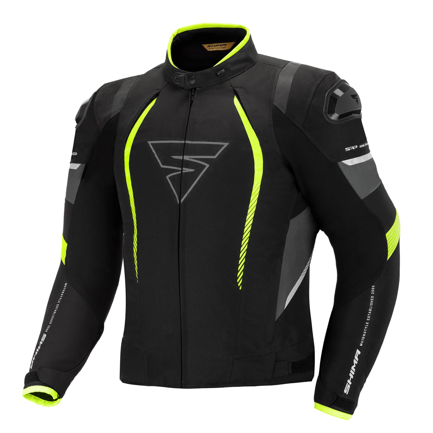 Shima Solid Pro Textile Sports Touring Fluo Riding Jacket