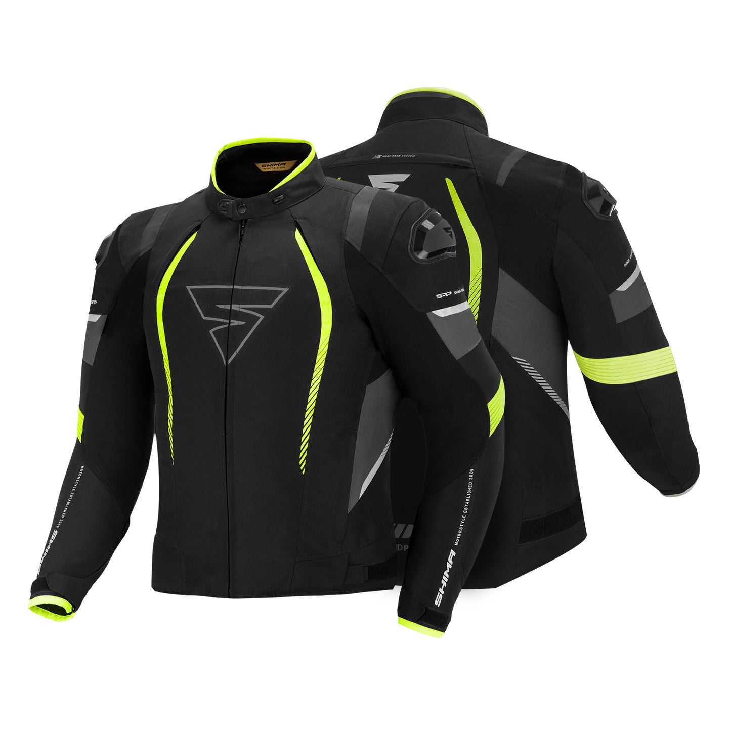Shima Solid Pro Textile Sports Touring Fluo Riding Jacket