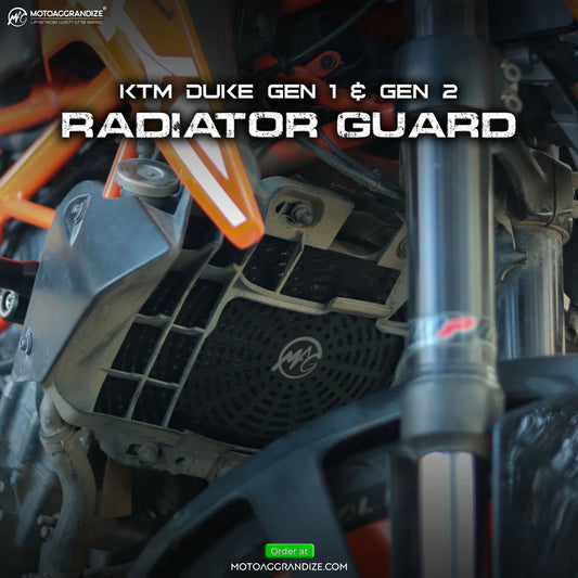 Motoaggrandize Radiator Guard/ Radiator Grill for KTM Duke and RC 125 | 200 | 250 | 390 (Gen 1 & 2)