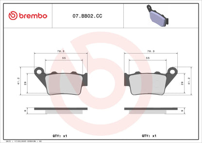 BREMBO 07BB02CC BRAKE PAD
