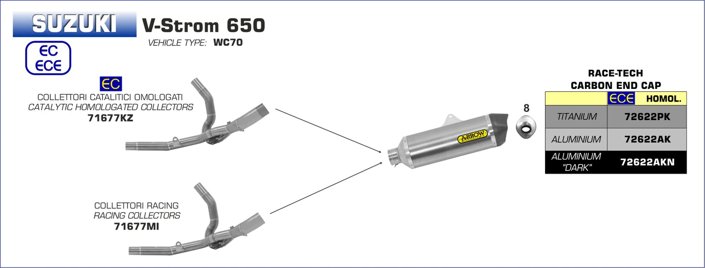 ARROW SUZUKI V-STROM 650XT 2017/2018