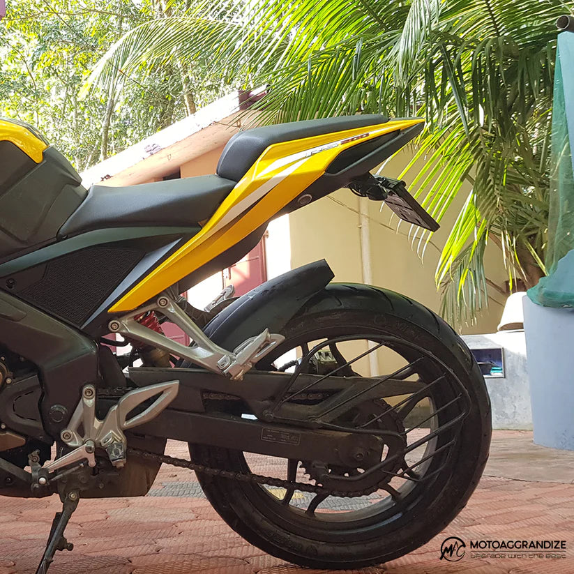Motoaggrandize Fender Eliminator/ Tail Tidy for Bajaj Pulsar NS 200 & RS 200 | Color: BLACK