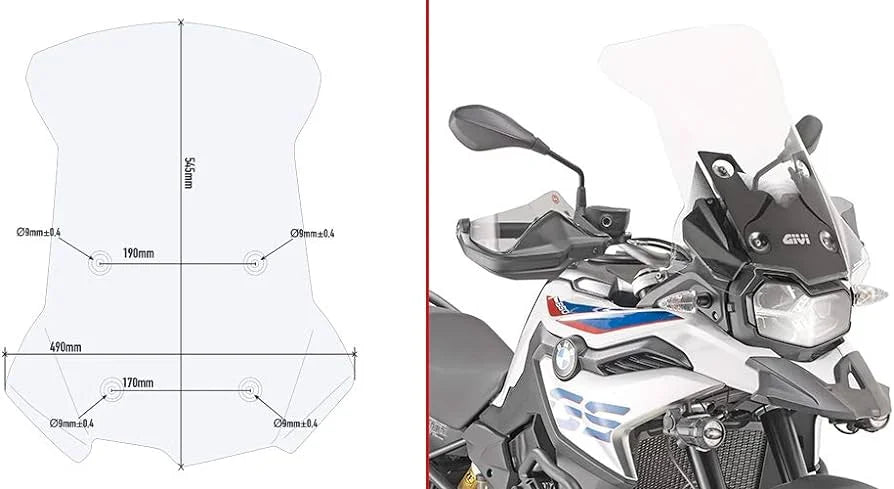 GIVI D5127ST – CLEAR HIGH SCREEN – BMW F 750 / 850GS
