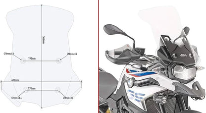 GIVI D5127ST – CLEAR HIGH SCREEN – BMW F 750 / 850GS