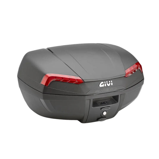 Givi E46N Riviera – 46 LTR Monolock TopCase Black With Red Reflectors
