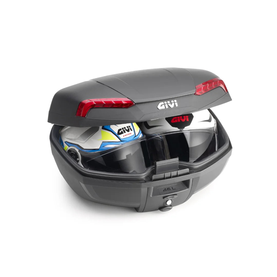Givi E46N Riviera – 46 LTR Monolock TopCase Black With Red Reflectors