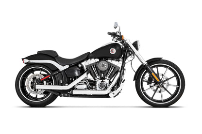RINEHART SOFTAIL KICK BACKS 2-INTO-2 CHROME WITH BLACK END CAPS