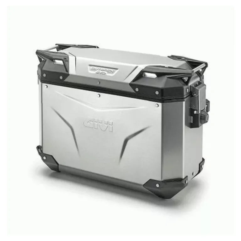 Givi OBKE37APACK2 Trekker Outback EVO Natural Aluminium Side-Case, 37 LTR