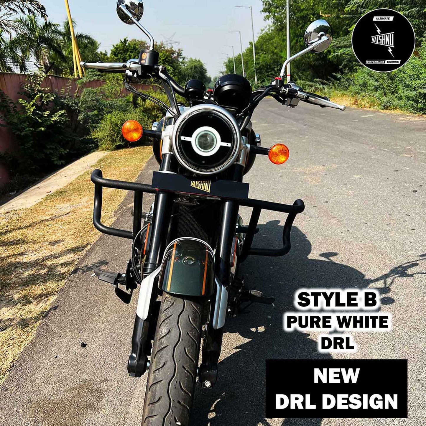 Vaishnu Touring Headlight For Royal Enfield Super Meteor 650
