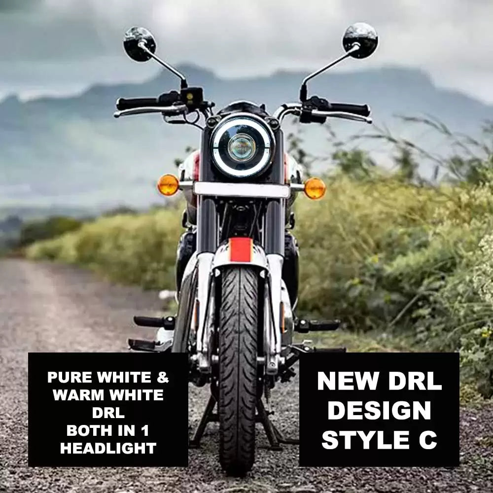 Vaishnu Touring Headlight For Royal Enfield Classic Reborn & J Series Bullet (BS6)