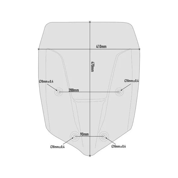 GIVI D6413S – LOW SMOKED WINDSCREEN FOR TIGER 800