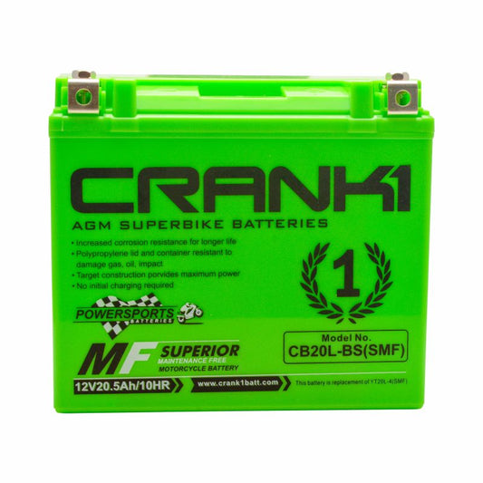 Crank1 CB20L-BS Factory activated battery