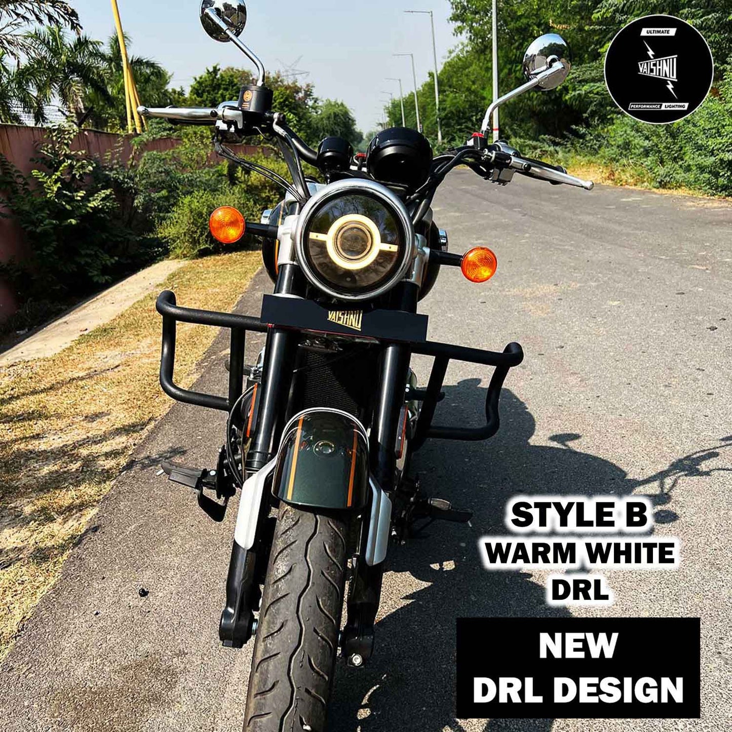 Vaishnu Touring Headlight For Royal Enfield Super Meteor 650