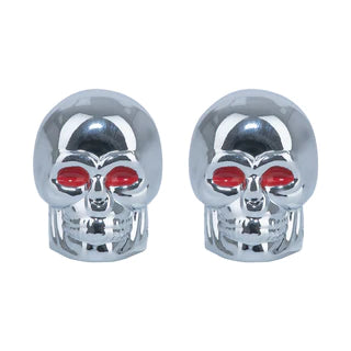 Oxford Skull Valve Caps - Silver