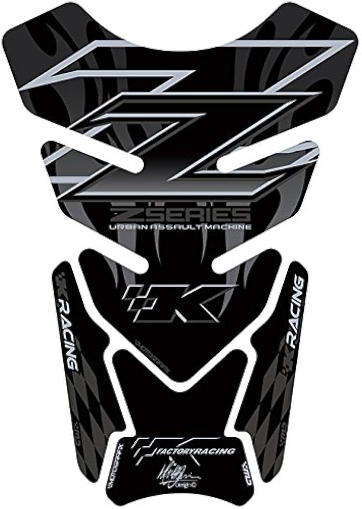 Motografix Black Motorcycle Tank Pad Protector TK009KK For Kawasaki Z650 Z900 Z1000 Z Series