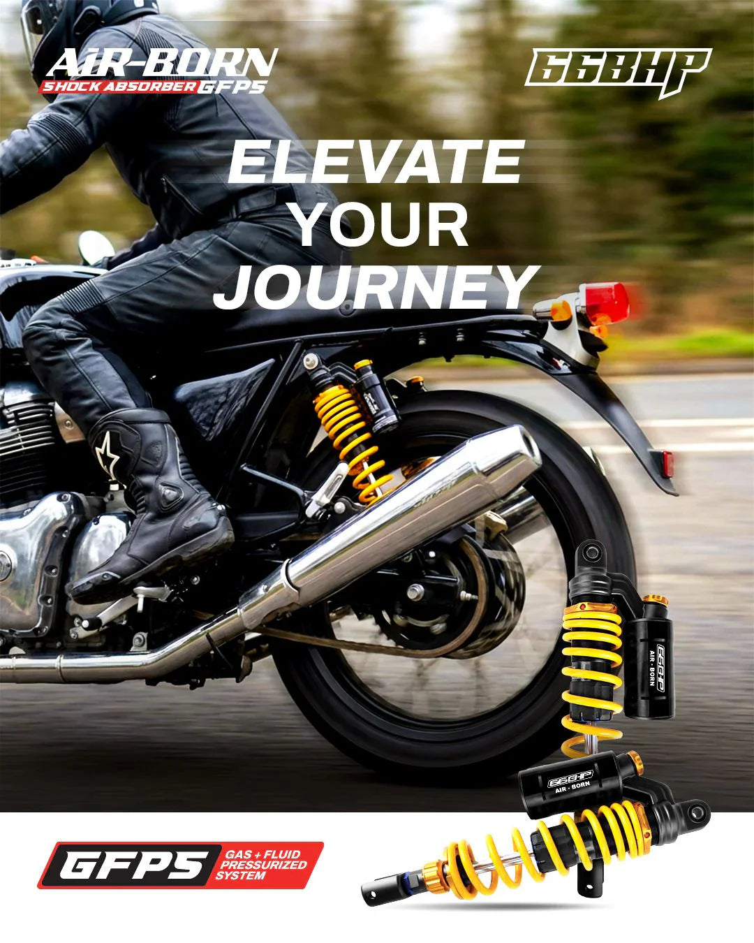66BHP Air Born Suspension GT 650 / Interceptor 650
