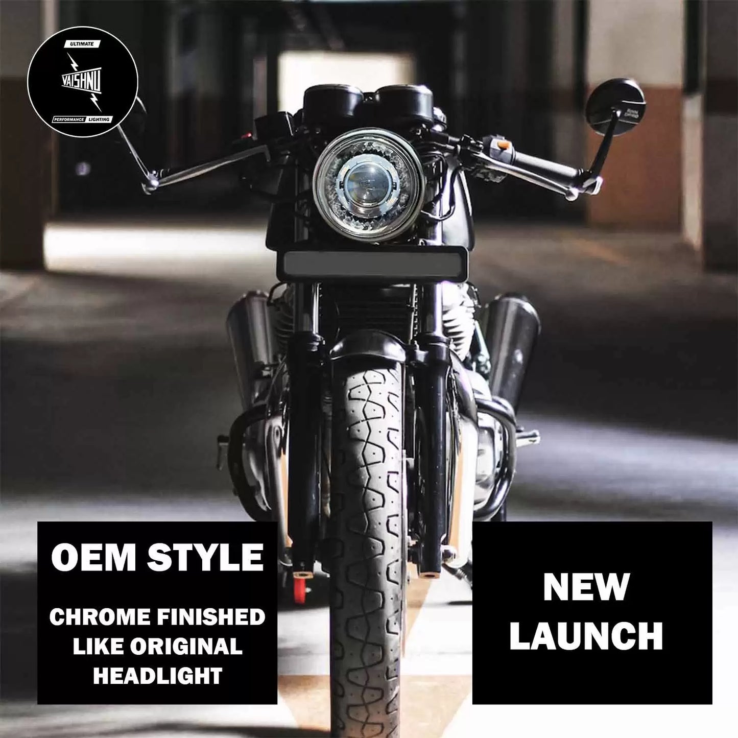 Vaishnu Touring Headlights for Royal Enfield Interceptor/ Continental Gt650/ GT535 (Upto 2022)