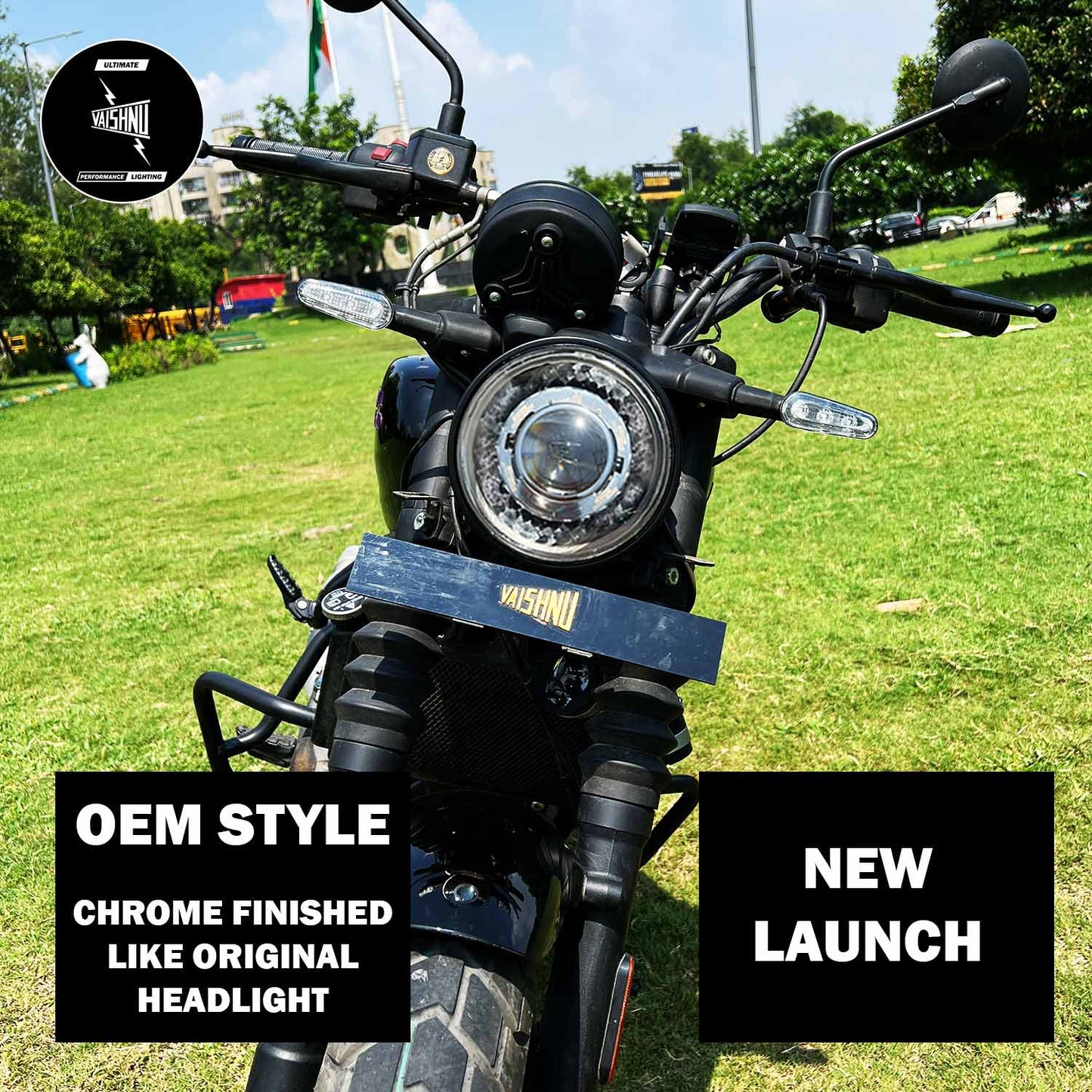 Vaishnu Touring Headlights for Royal Enfield Guerrilla 450