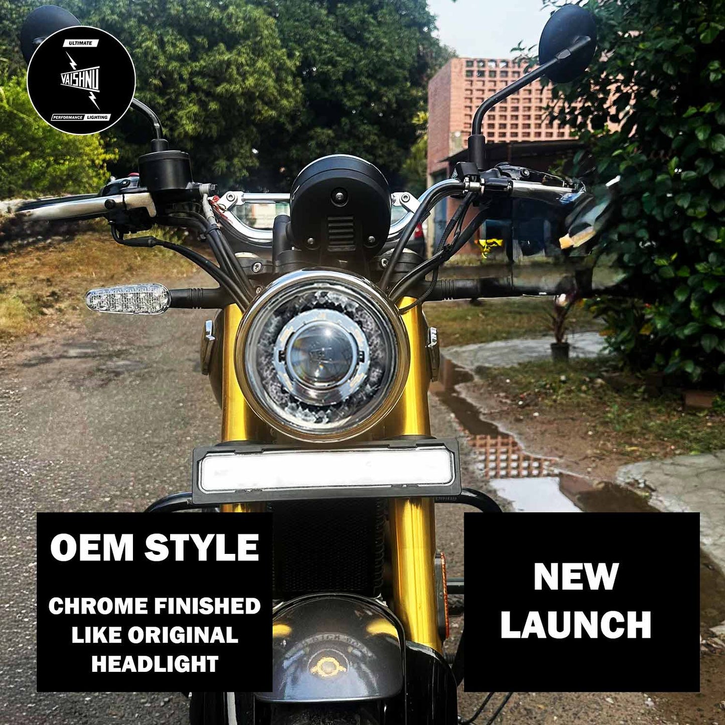 Vaishnu Touring Headlight for Royal Enfield Bear 650