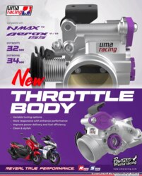 UMA Racing Throttle Body Kit (AEROX V2 - 34MM) - 02TB0018