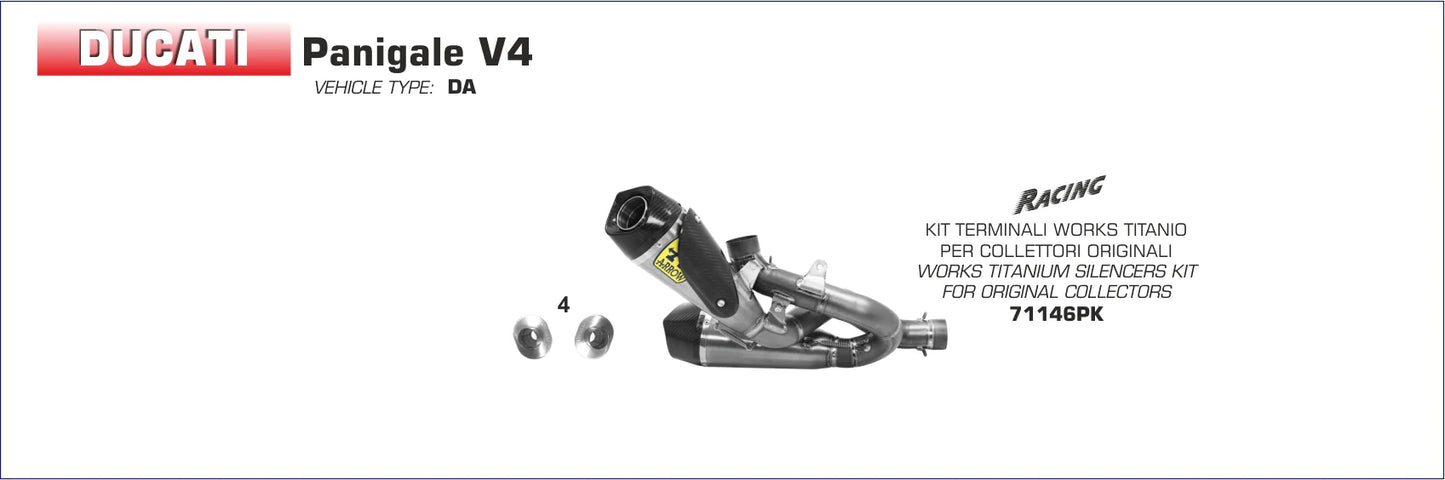 ARROW DUCATI PANIGALE V4 / V4S 2018/19