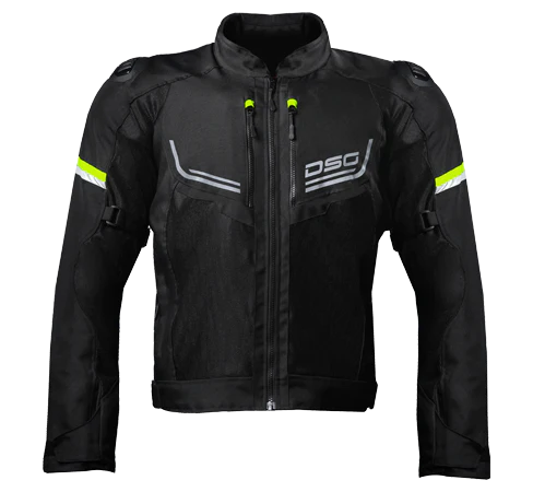DSG Aire Riding Jacket Black Yellow Fluo