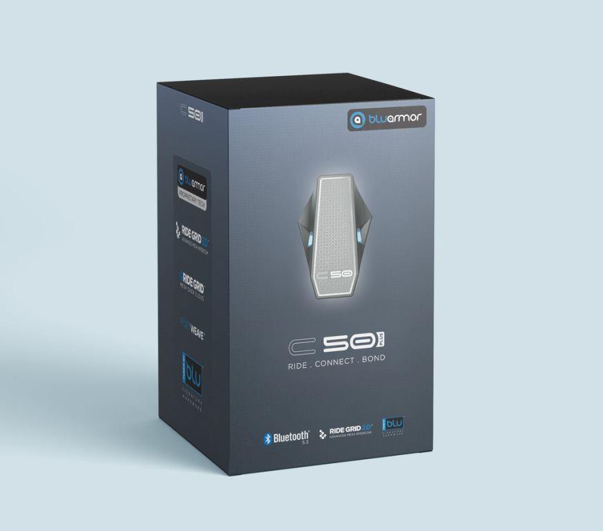 Bluarmor C50 Plus Helmet Bluetooth Intercom System