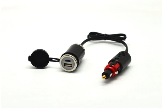 Cliff Top DIN + CIG to 36W PD USB-C + QC 3.0 (CABLED)