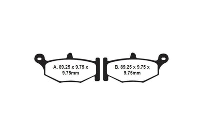 EBC BRAKES - FA419V SEMI SINTERED (REAR)
