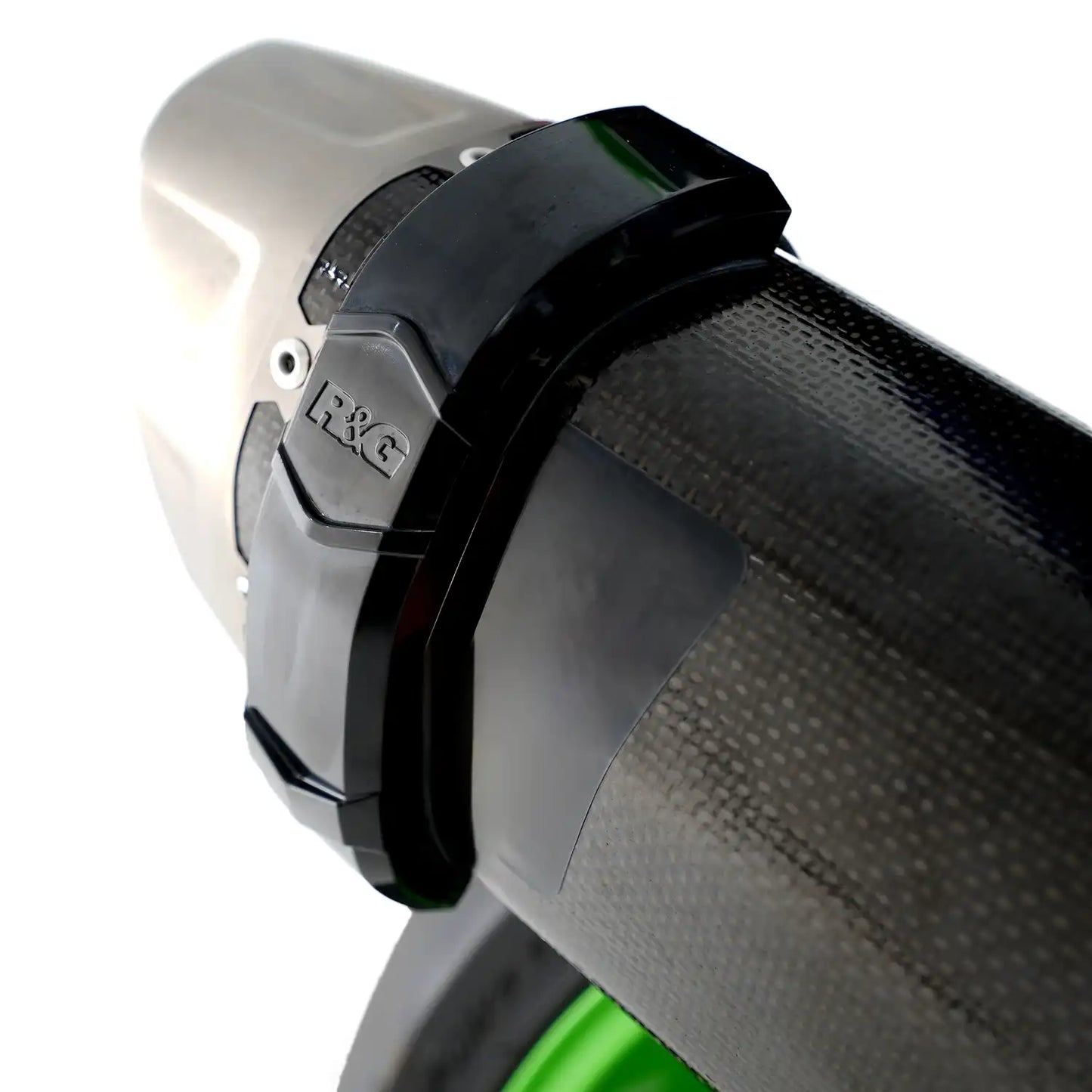 R&G Hexagonal (Akrapovic Style) Exhaust Protector (Can Cover) - EP0008BK