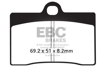 EBC BRAKES - FA095HH FULLY SINTERED (FRONT 2 SET)