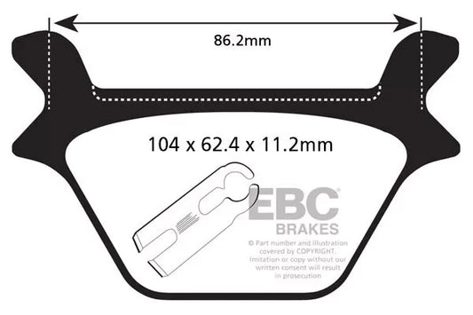 EBC BRAKES - FA200HH FULLY SINTERED (REAR)