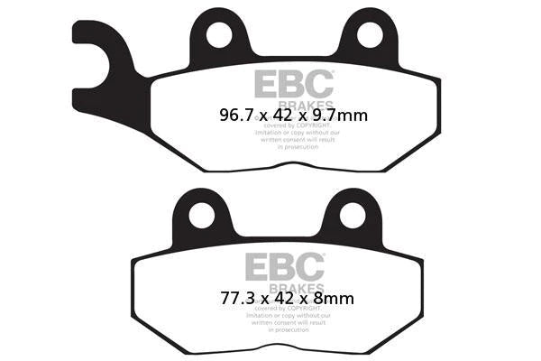 EBC BRAKES - FA214/2 ORGANIC (REAR)