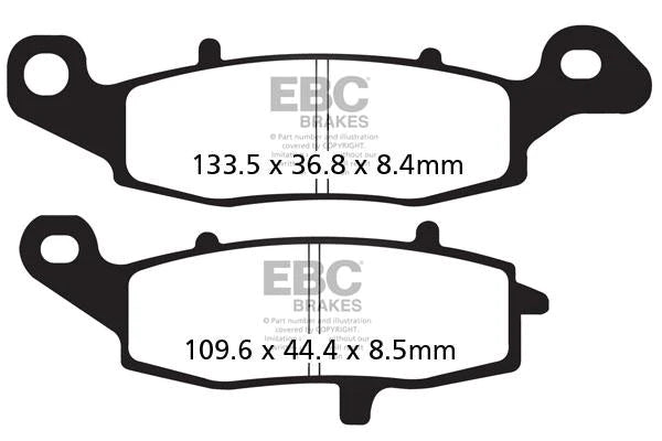 EBC BRAKES - FA231V + FA229V SEMI SINTERED (FRONT)