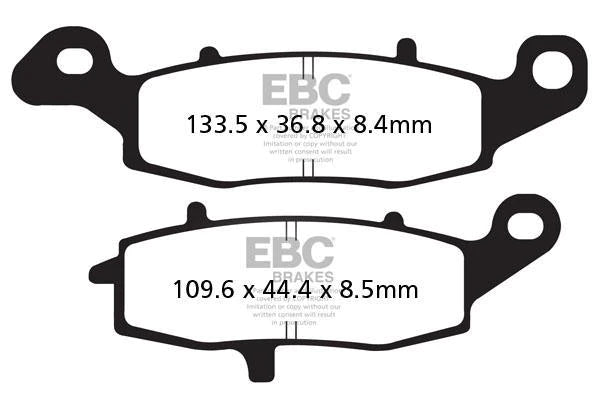 EBC BRAKES - FA231V SEMI SINTERED (FRONT)