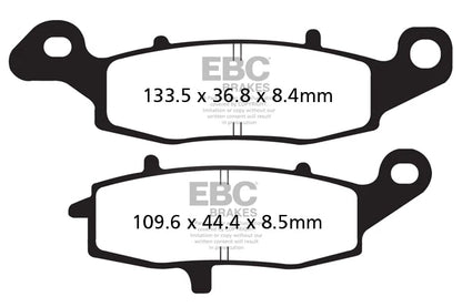 EBC BRAKES - FA229HH + FA231HH FULLY SINTERED (FRONT)