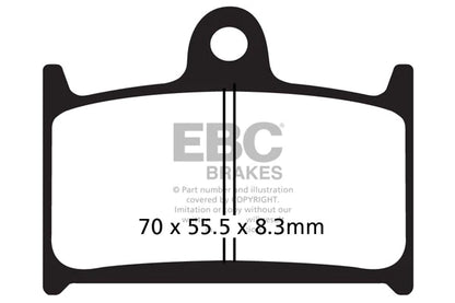 EBC BRAKES - FA236HH FULLY SINTERED (2 SET FRONT)