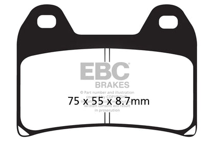 EBC BRAKES - FA244HH FULLY SINTERED (1 SET FRONT)