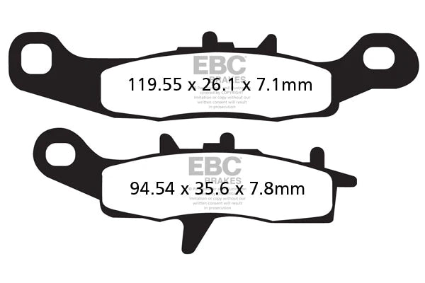 EBC BRAKES - SINTERED FA258R (FRONT)