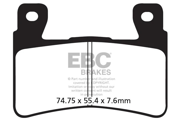 EBC BRAKES - FA296HH FULLY SINTERED (2 SET FRONT)