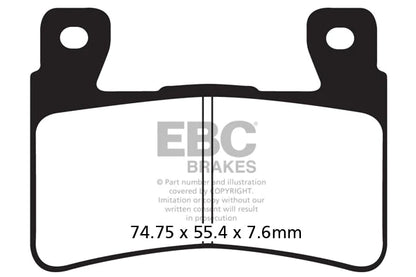 EBC BRAKES - FA296HH FULLY SINTERED (2 SET FRONT)