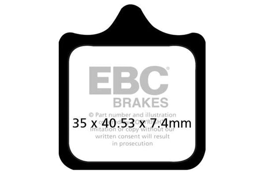 EBC BRAKES - FA322/4HH FULLY SINTERED (2 SET FRONT)